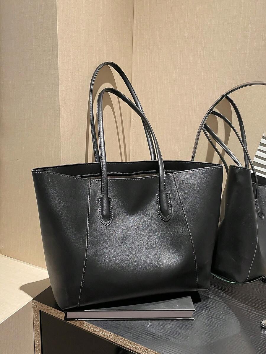 Tartu Large Faux Leather Shoulder Tote Bag