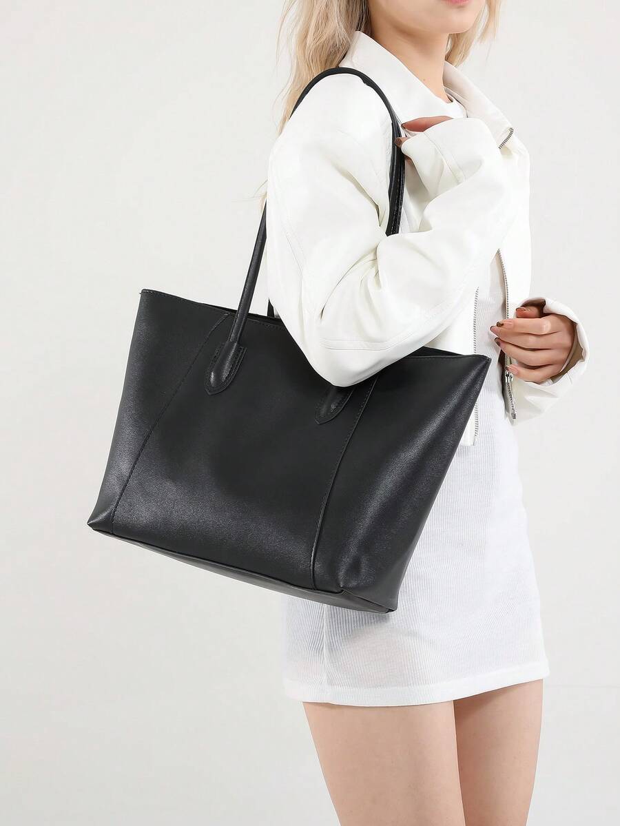 Tartu Large Faux Leather Shoulder Tote Bag