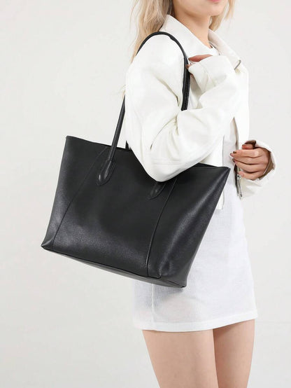 Tartu Large Faux Leather Shoulder Tote Bag