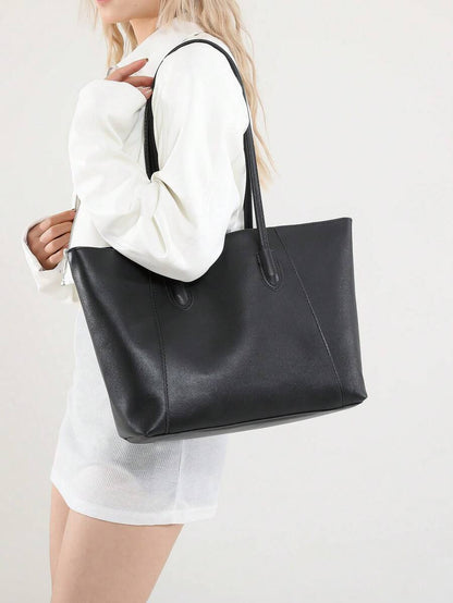 Tartu Large Faux Leather Shoulder Tote Bag