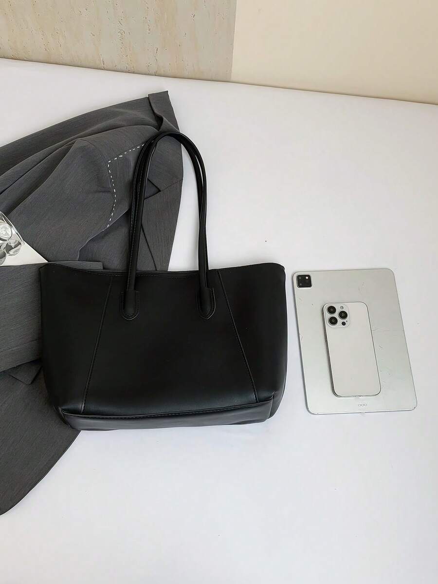 Tartu Large Faux Leather Shoulder Tote Bag