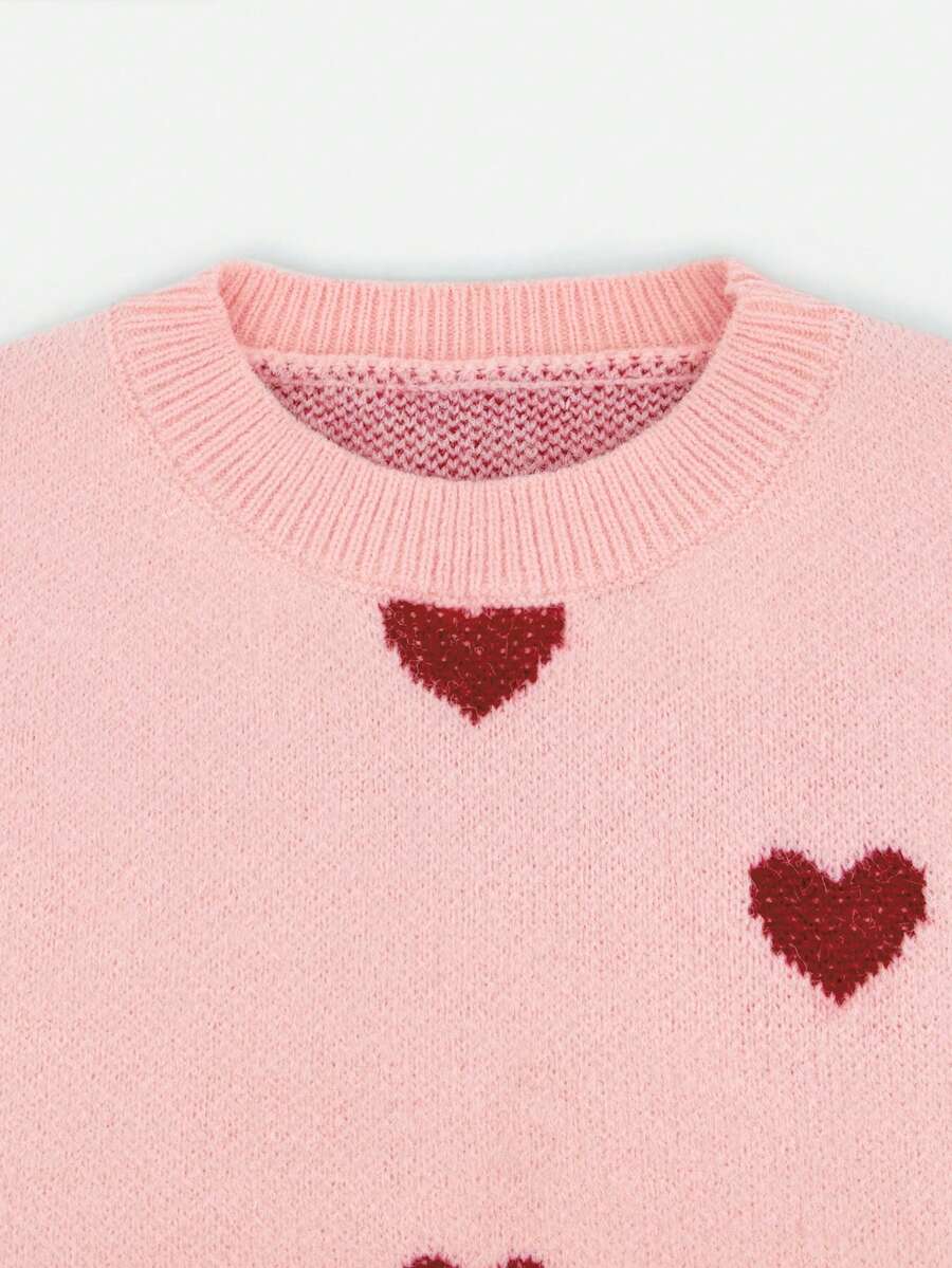 Cumbria Heart Pattern Loose Knit Sweater