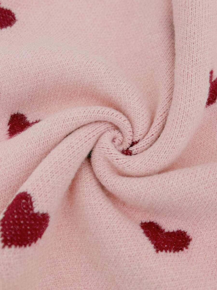 Cumbria Heart Pattern Loose Knit Sweater