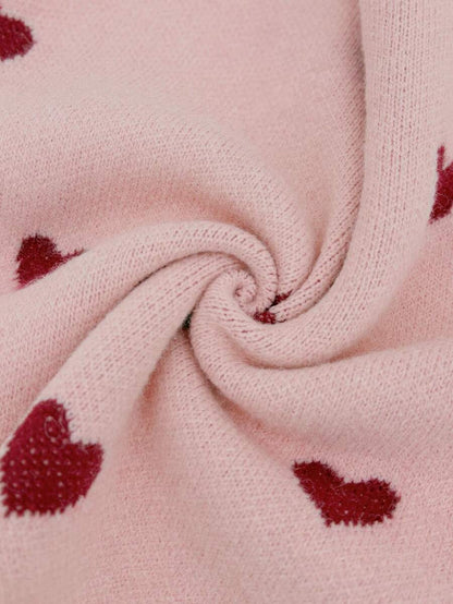 Cumbria Heart Pattern Loose Knit Sweater