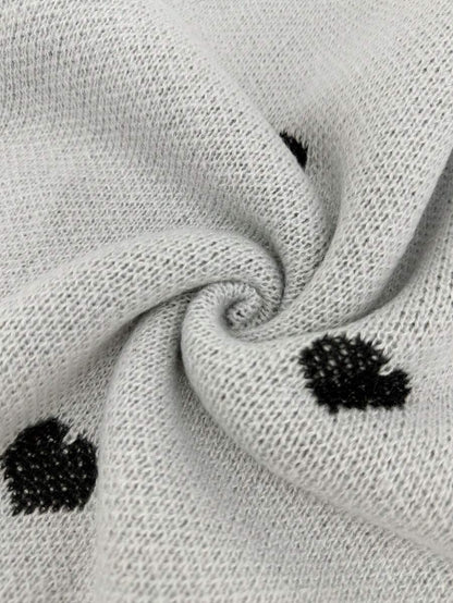 Cumbria Heart Pattern Loose Knit Sweater