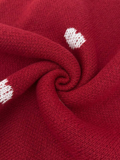 Cumbria Heart Pattern Loose Knit Sweater