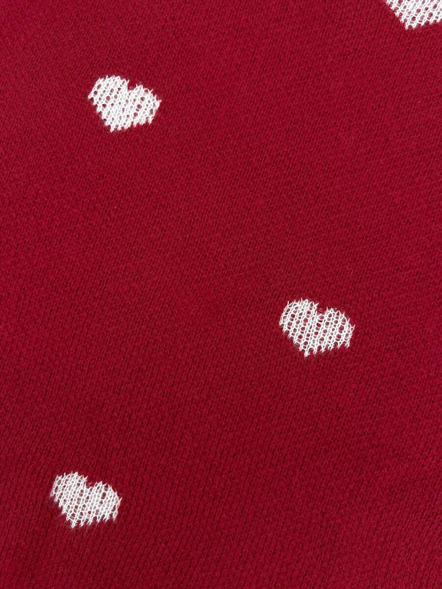 Cumbria Heart Pattern Loose Knit Sweater