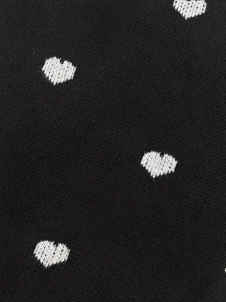Cumbria Heart Pattern Loose Knit Sweater