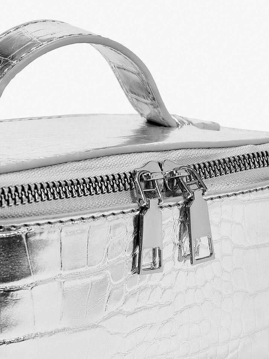 Menton Structured Vanity Top Handle Box Bag