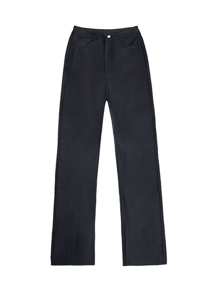 Durango High Waist Faux Leather Straight Leg Pants