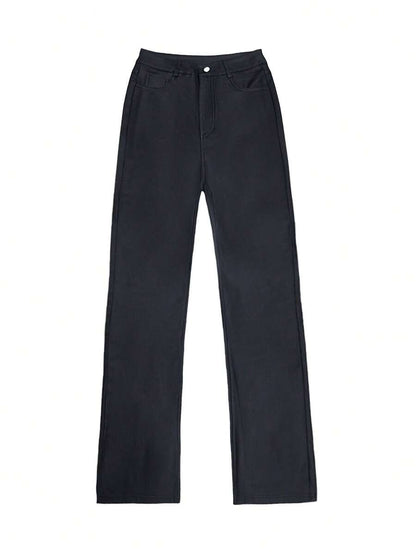 Durango High Waist Faux Leather Straight Leg Pants