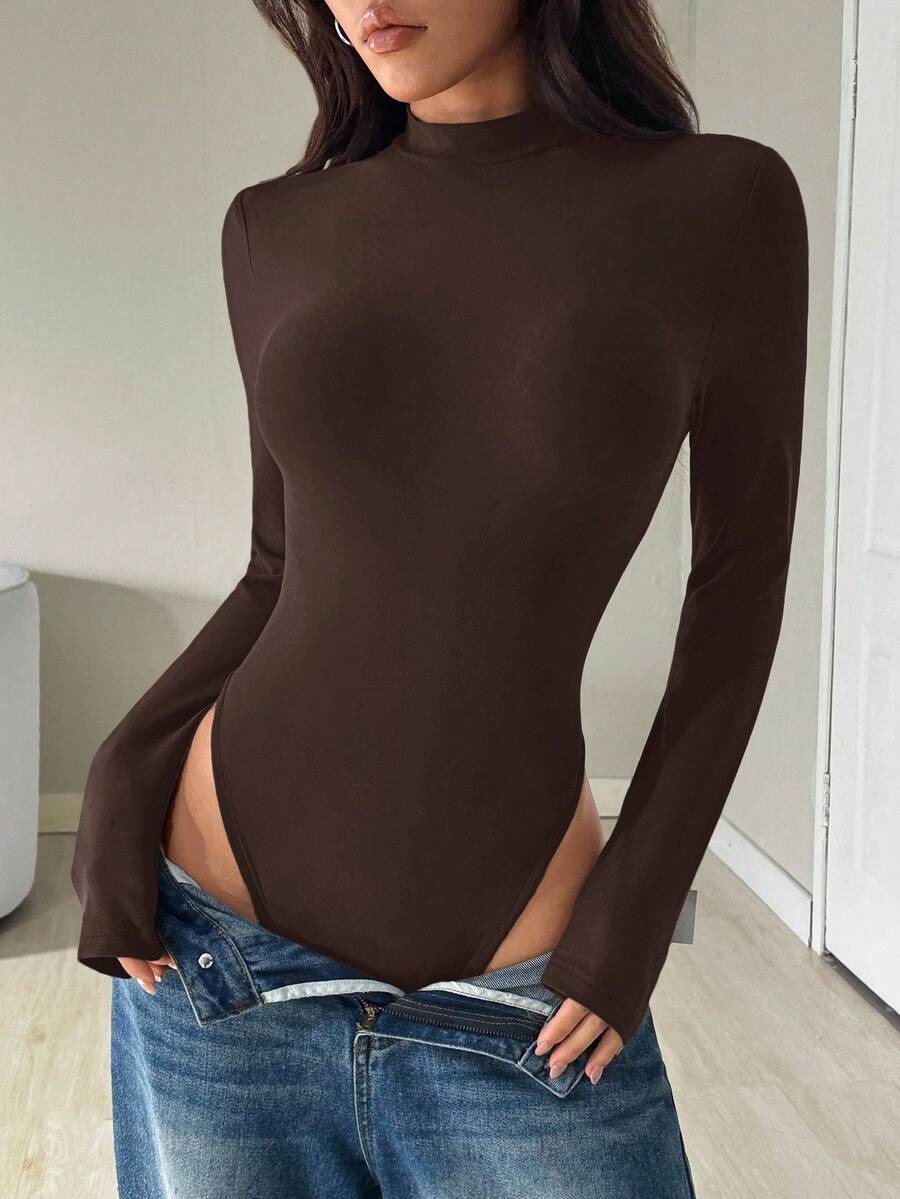 Lindau Mock Neck Long Sleeve Bodysuit