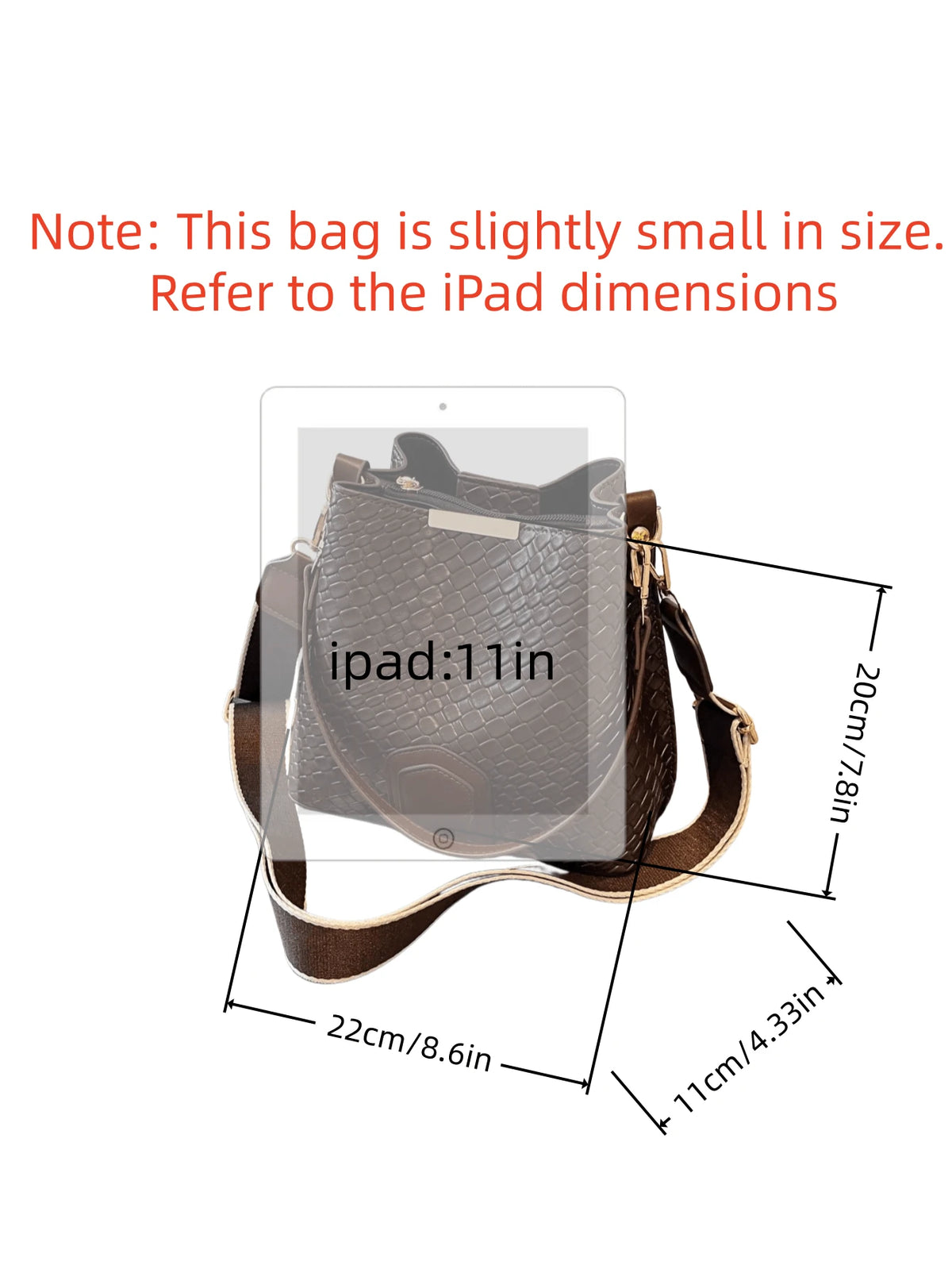 Lausanne Suede Look Bucket Bag with Wide Shoulder Strap