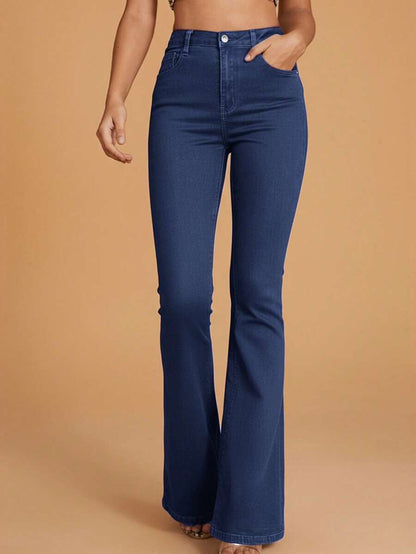Annapolis High Waist Flare Leg Jeans with Pockets