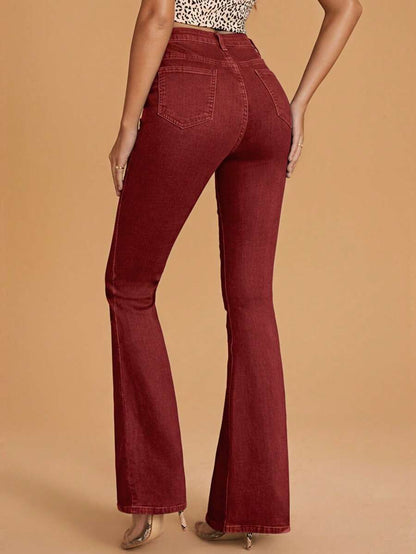 Annapolis High Waist Flare Leg Jeans with Pockets
