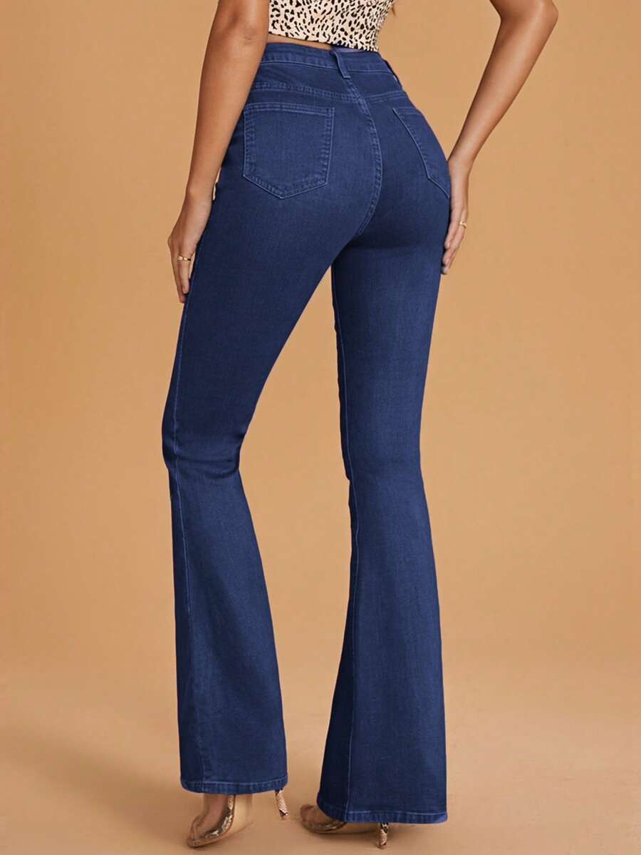 Annapolis High Waist Flare Leg Jeans with Pockets