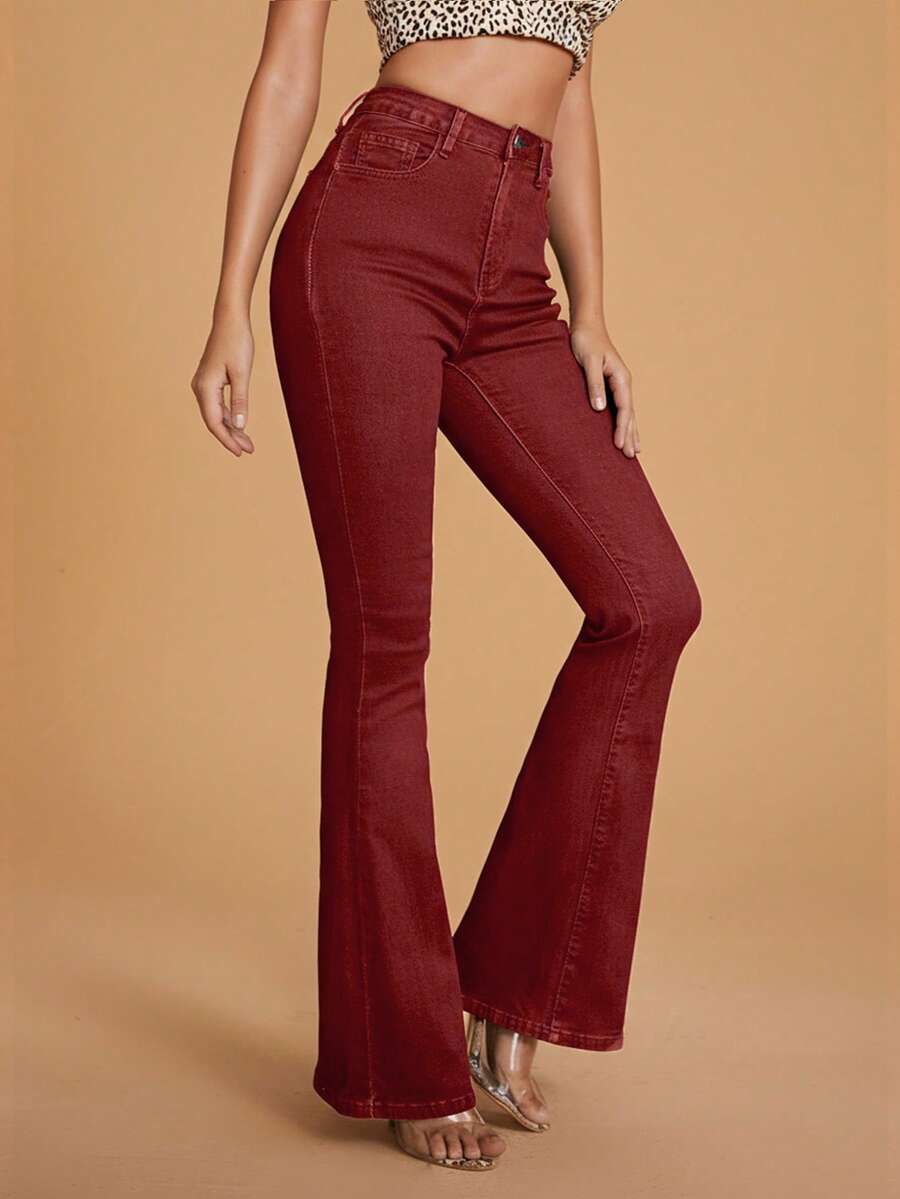 Annapolis High Waist Flare Leg Jeans with Pockets