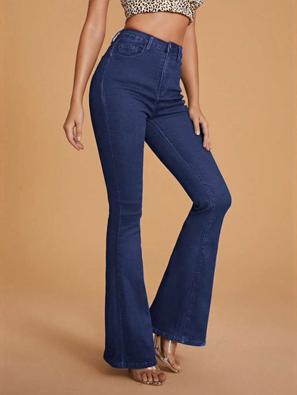 Annapolis High Waist Flare Leg Jeans with Pockets