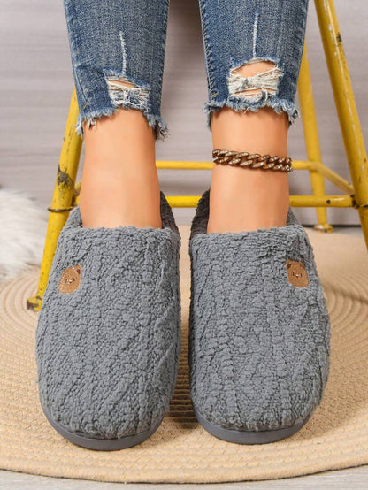 Women's Winter Bestselling Warm Indoor Slippers, Thick Sole Non-Slip White Fluffy Slippers,Furry Shoes Mensa
