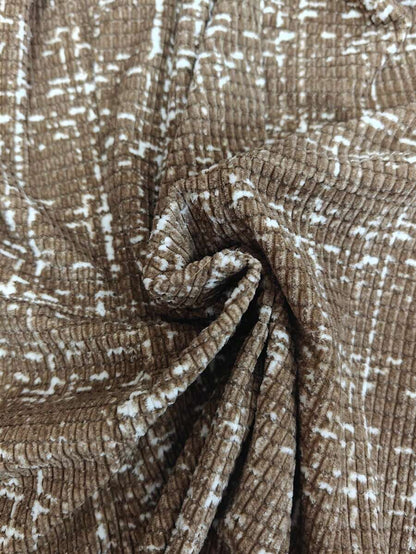 Sadie Two Piece Set Sleeveless Blazer Vest and Mini Skirt - Khaki Tweed