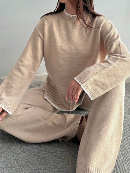 Davos Drop Shoulder Sweater and Knit Pants Set