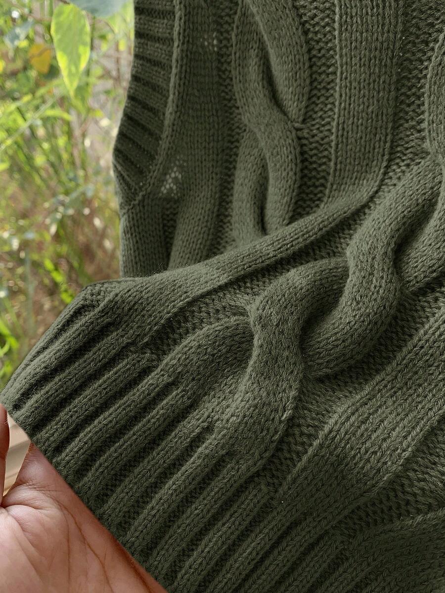 Women's Cropped Cable Knit Sweater Vest, Sleeveless Layering Top for Fall - Coffee Brown