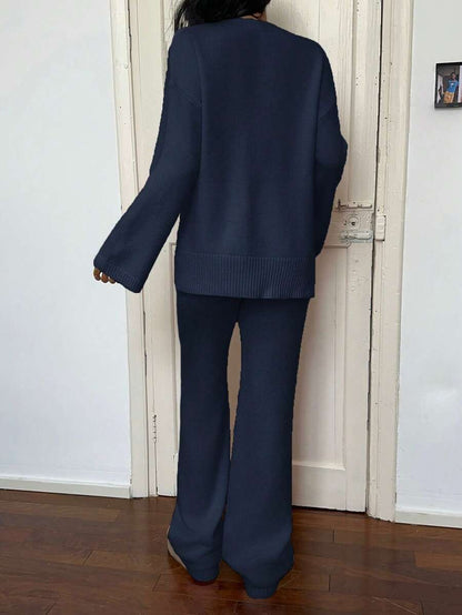 Davos Drop Shoulder Sweater and Knit Pants Set