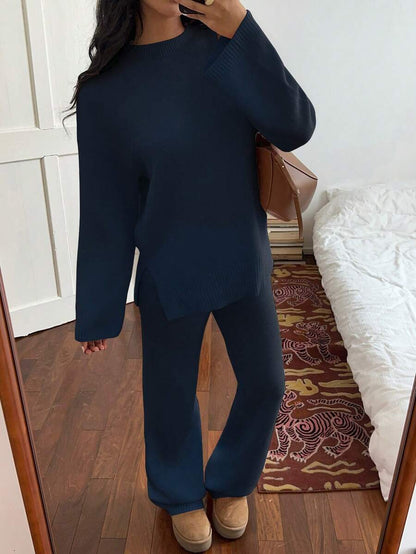 Davos Drop Shoulder Sweater and Knit Pants Set