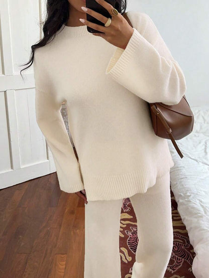 Davos Drop Shoulder Sweater and Knit Pants Set