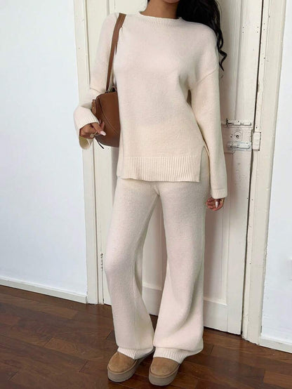 Davos Drop Shoulder Sweater and Knit Pants Set