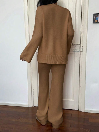 Davos Drop Shoulder Sweater and Knit Pants Set