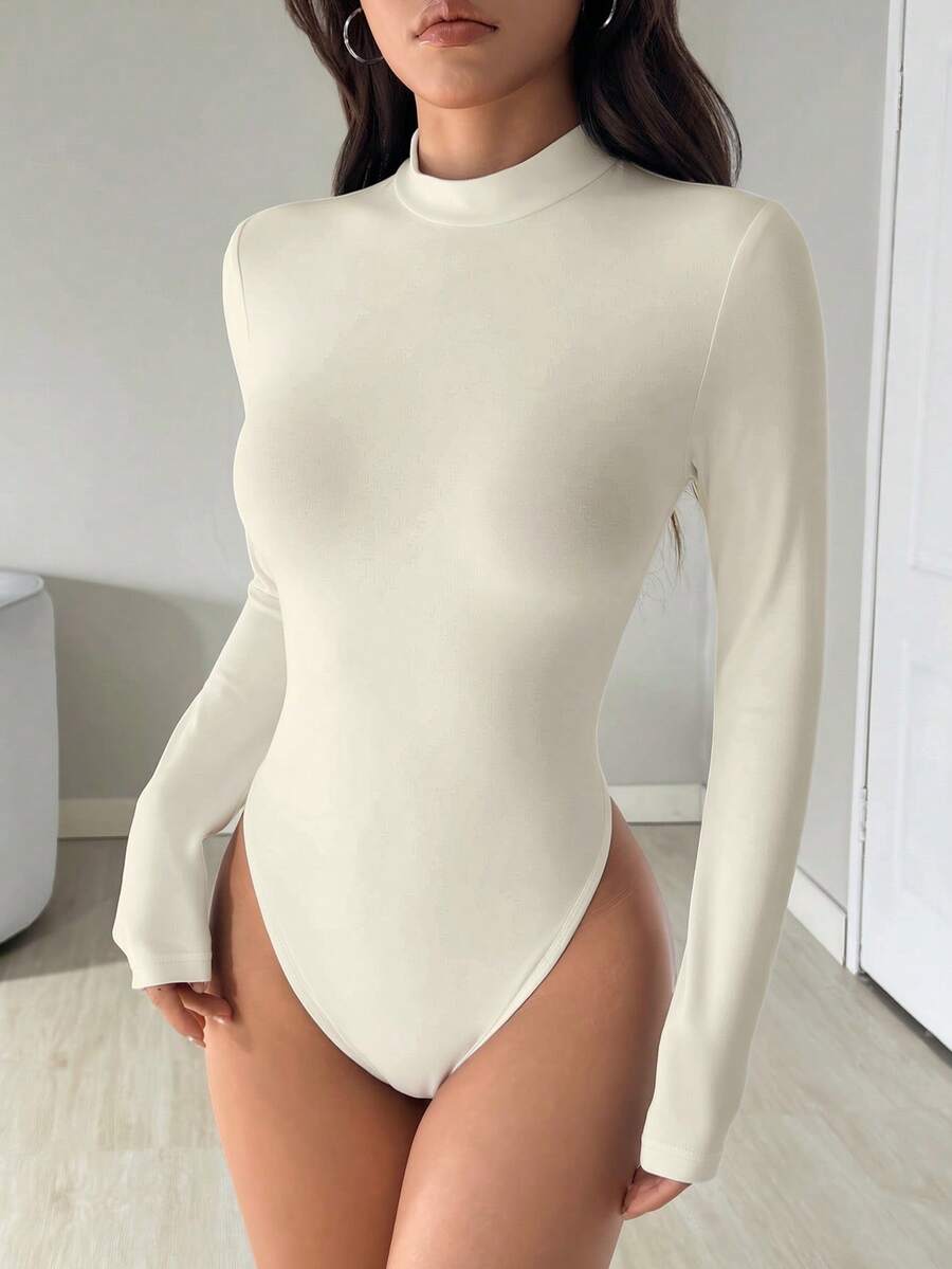 Lindau Mock Neck Long Sleeve Bodysuit