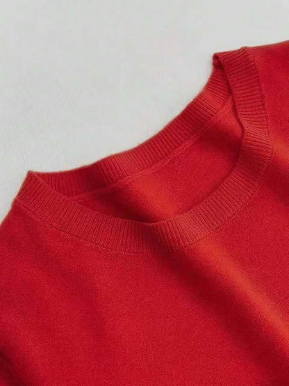 Women's Fine Rib Knit Short Sleeve Top, Fitted Stretch Tee for Layering and Work - Mustard Yellow