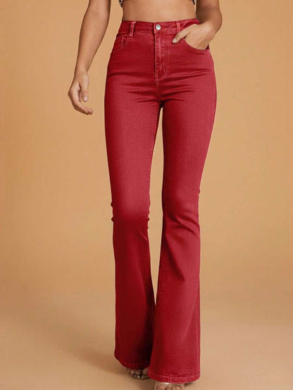 Annapolis High Waist Flare Leg Jeans with Pockets