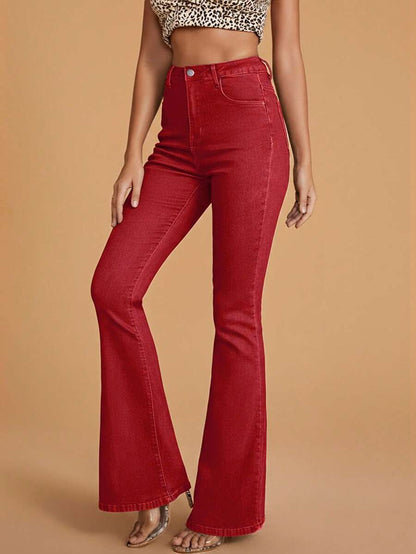 Annapolis High Waist Flare Leg Jeans with Pockets
