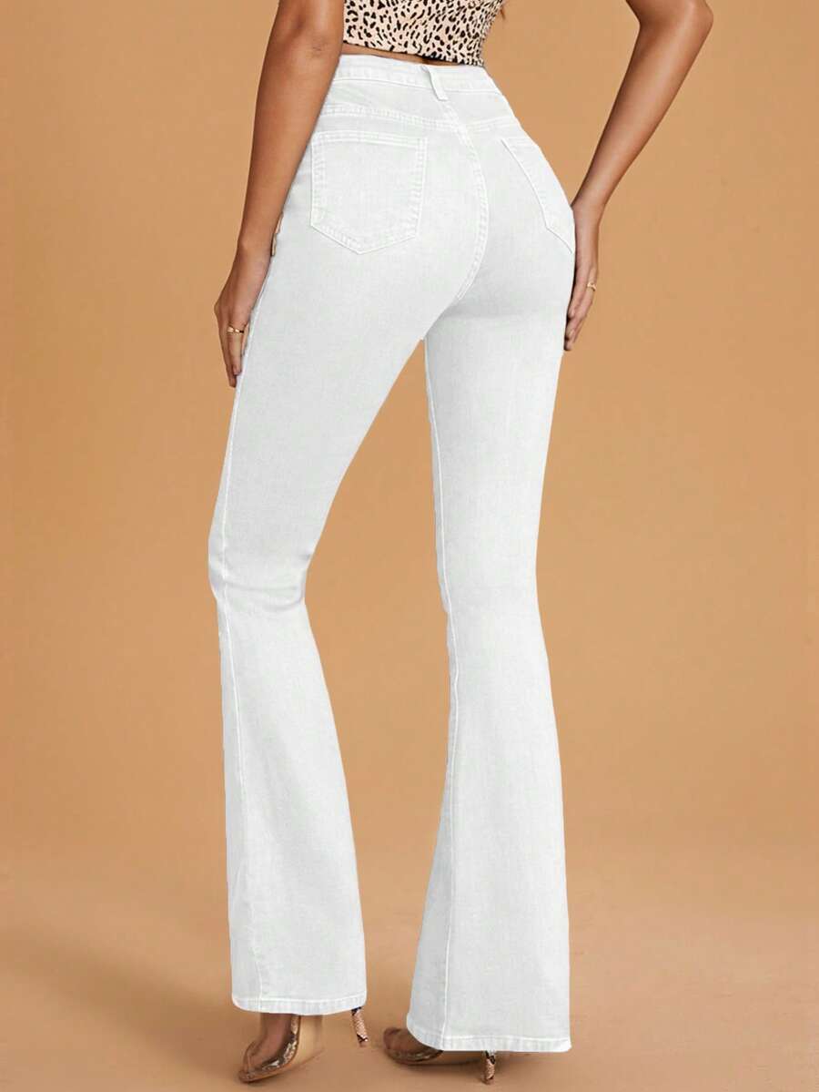 Annapolis High Waist Flare Leg Jeans with Pockets