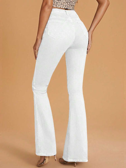 Annapolis High Waist Flare Leg Jeans with Pockets