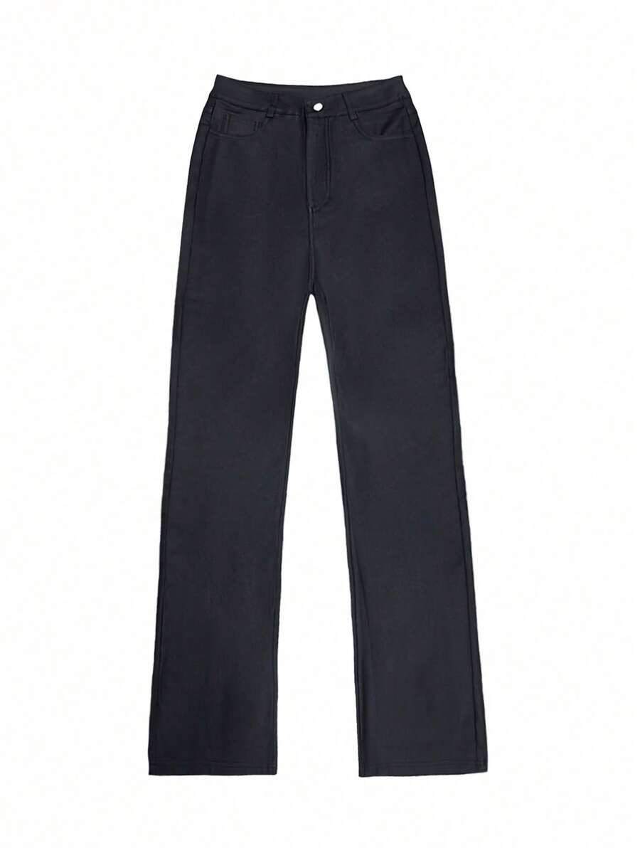 Durango High Waist Faux Leather Straight Leg Pants
