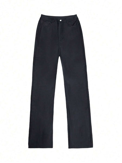 Durango High Waist Faux Leather Straight Leg Pants