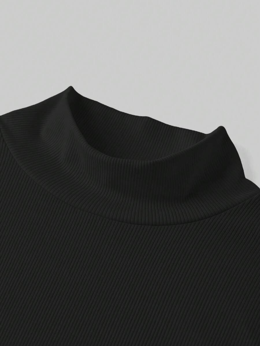 Aberdeen Fleece Lined Thermal Mock Neck Fitted Top