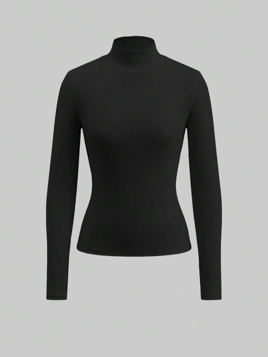 Aberdeen Fleece Lined Thermal Mock Neck Fitted Top