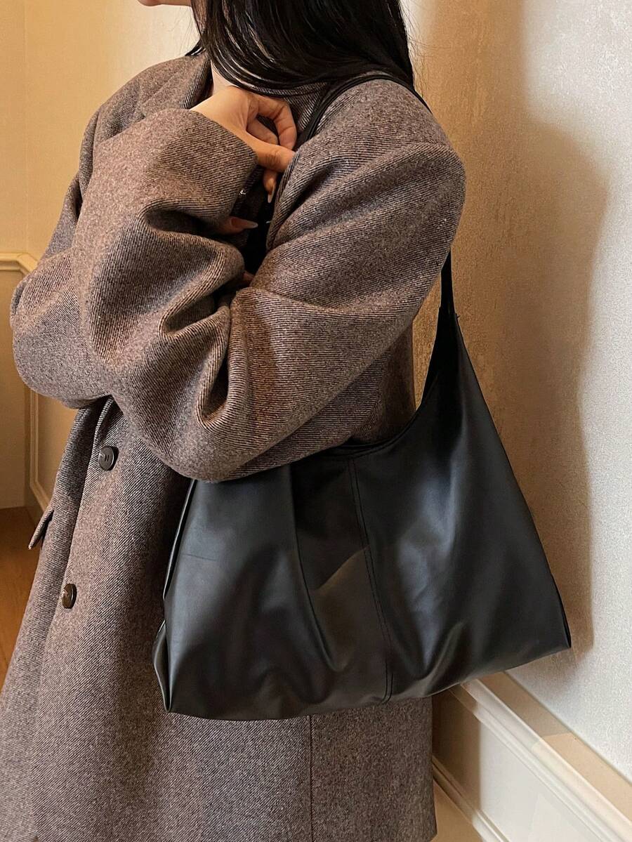 Savannah Large Slouchy Hobo Shoulder Bag with Top Handle