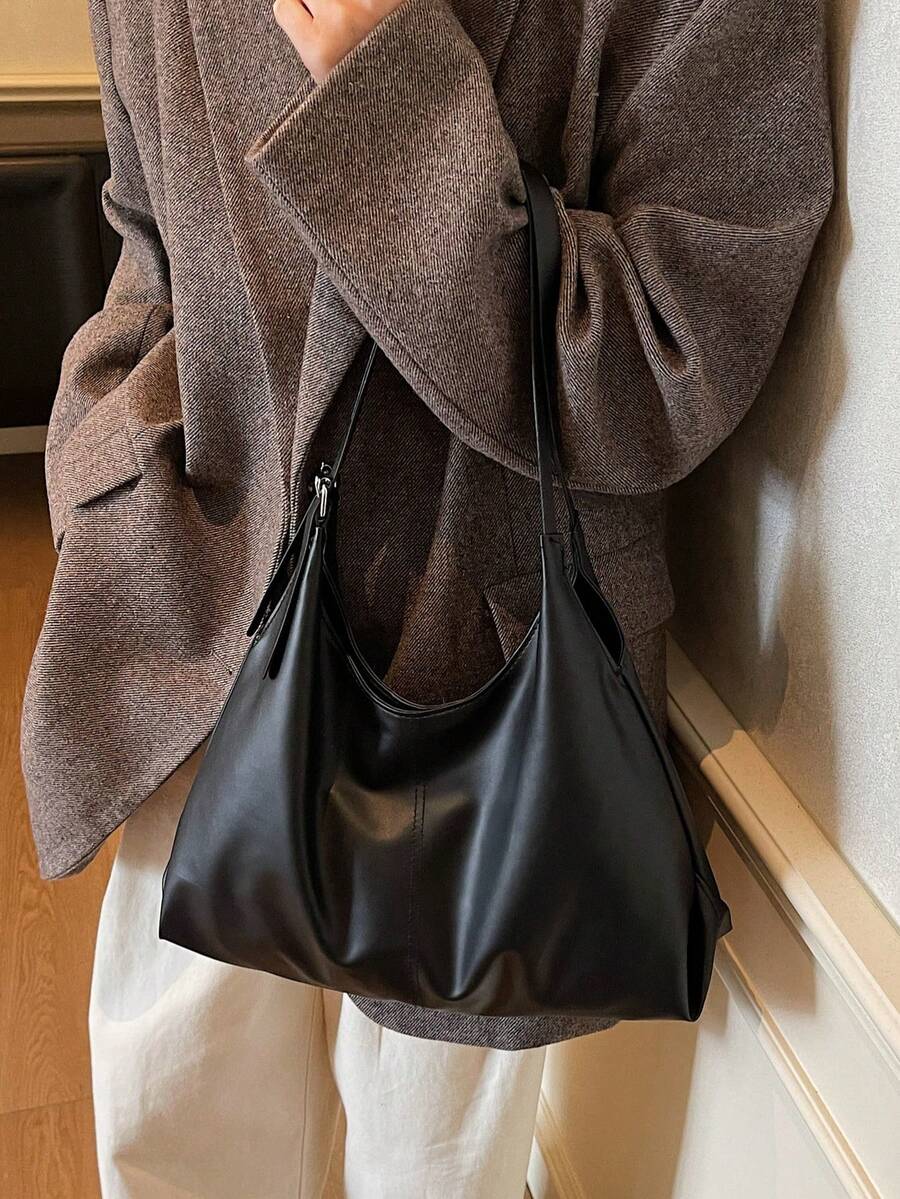 Savannah Large Slouchy Hobo Shoulder Bag with Top Handle