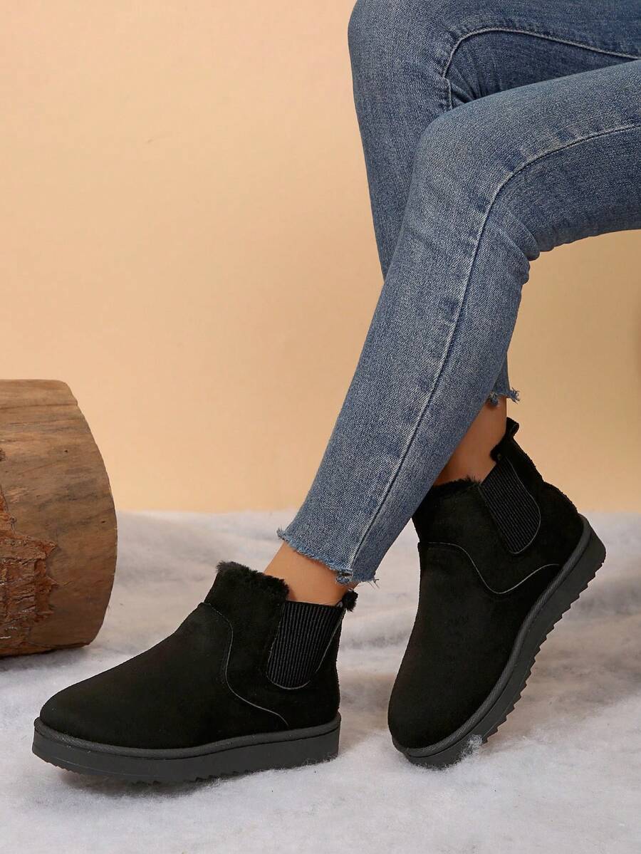 Warm & Comfy Women's Snow Boots: Short Plush Lining, Anti-Slip Sole, Perfect For Winter Fashion & Outdoor Mensa