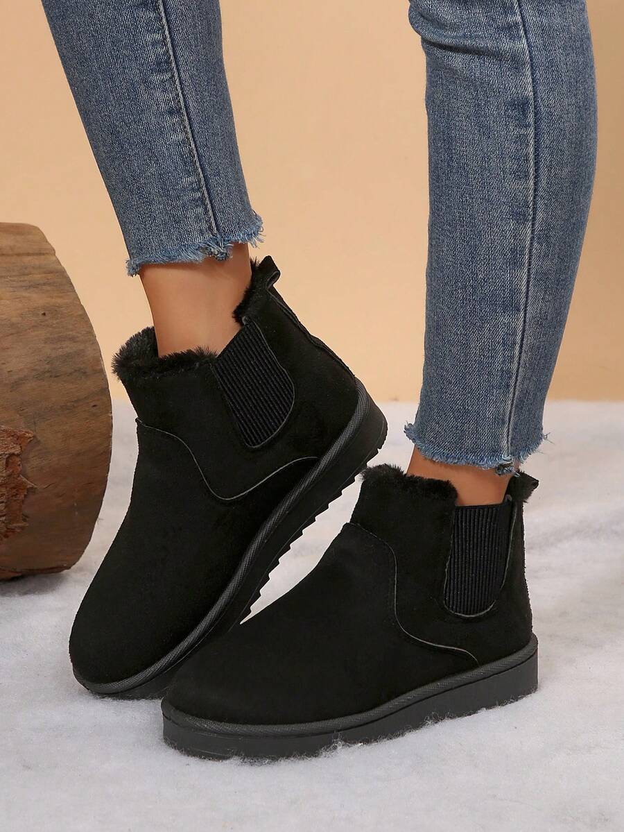 Warm & Comfy Women's Snow Boots: Short Plush Lining, Anti-Slip Sole, Perfect For Winter Fashion & Outdoor Mensa