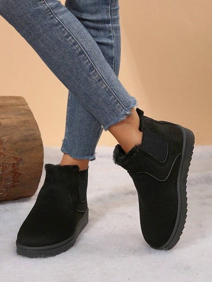 Warm & Comfy Women's Snow Boots: Short Plush Lining, Anti-Slip Sole, Perfect For Winter Fashion & Outdoor Mensa