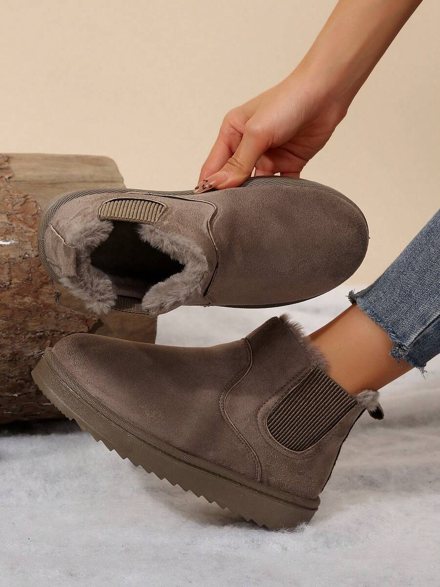 Warm & Comfy Women's Snow Boots: Short Plush Lining, Anti-Slip Sole, Perfect For Winter Fashion & Outdoor Mensa