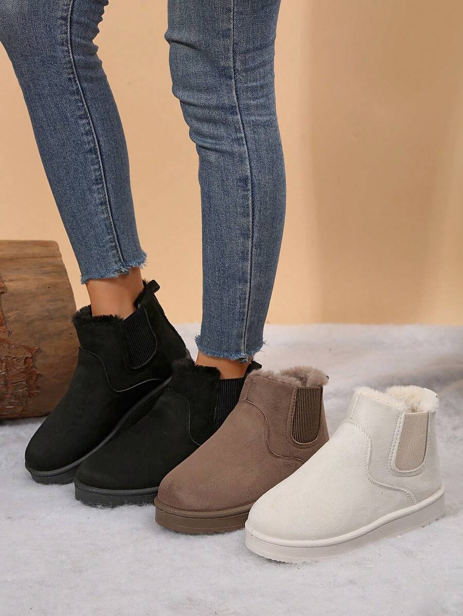 Warm & Comfy Women's Snow Boots: Short Plush Lining, Anti-Slip Sole, Perfect For Winter Fashion & Outdoor Mensa