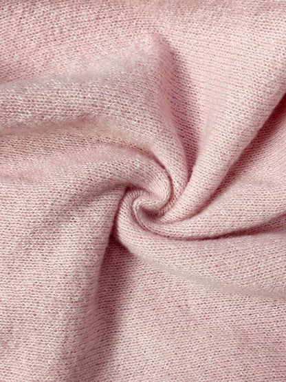 Valentina Off-Shoulder Knit Sweater and Wide Leg Pants Set - Pink
