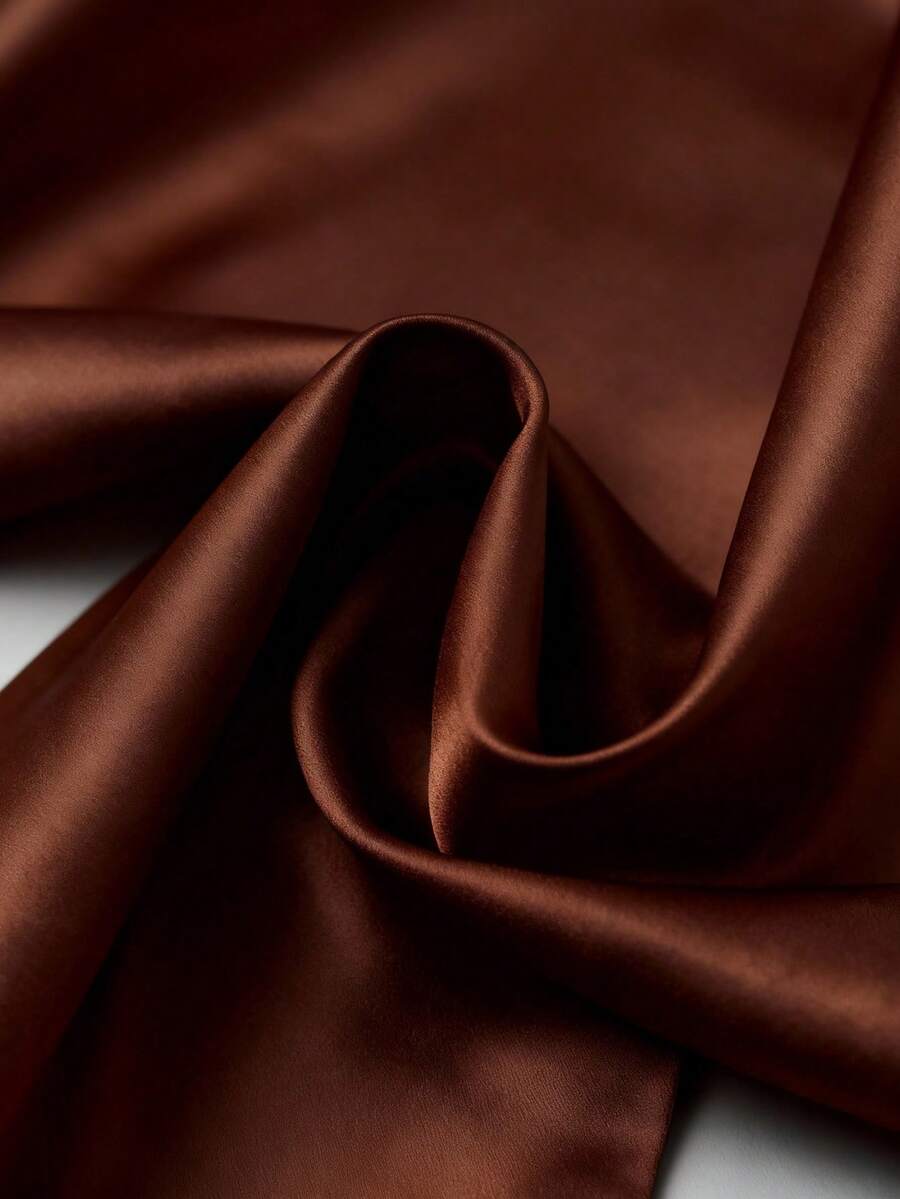Versailles Satin Bow Tie Neck Long Sleeve Blouse